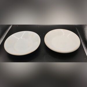 Ironstone fingertip bowls marked patina